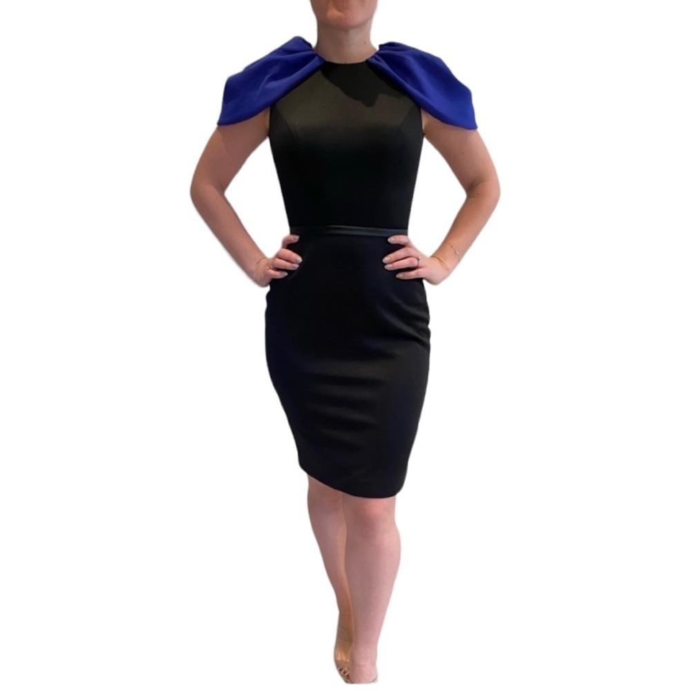 Jovani Black and Blue Cocktail Dress